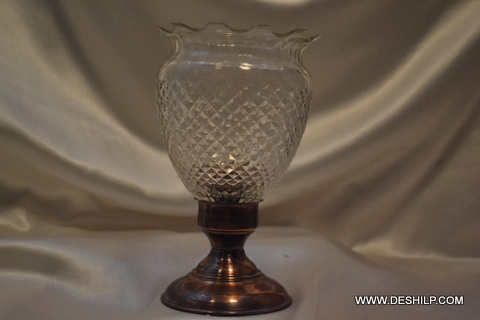 Glass Round Clear Candle Holder For Decoration - Finishing: Polishing