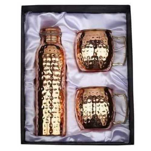 Copper Bottle & Mug Set By T W HANDICRAFTS