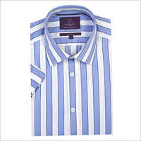Striped Shirt Collar Style: Straight