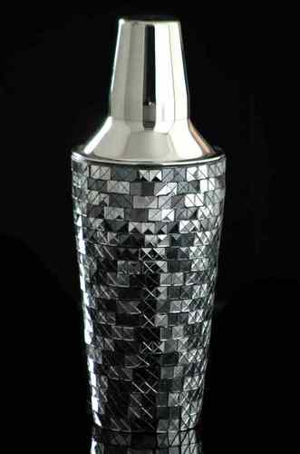 silver designed cocktail shaker