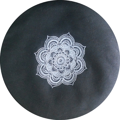 All Hdz-415-02-Zafu Cushion Round Lotus Embroidered With Buckwheat Filling