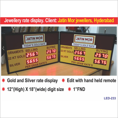 Gold Rate Display Board