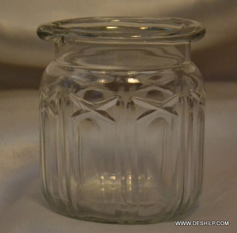 Small Cutting Glass Jar