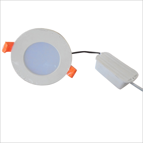 6 W Round Cancelled Light - Aluminum & Plastic, Round Shape, White Color | Ideal for Home, Office, Restaurants, Shops, Showrooms