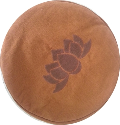 All Hdz-415-03-Zafu Cushion Round Lotus Embroidered With Buckwheat Filling