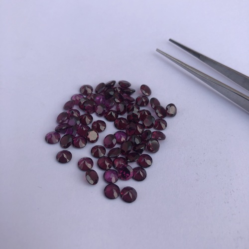 2.75mm Natural Rhodolite Garnet Faceted Round Gemstone