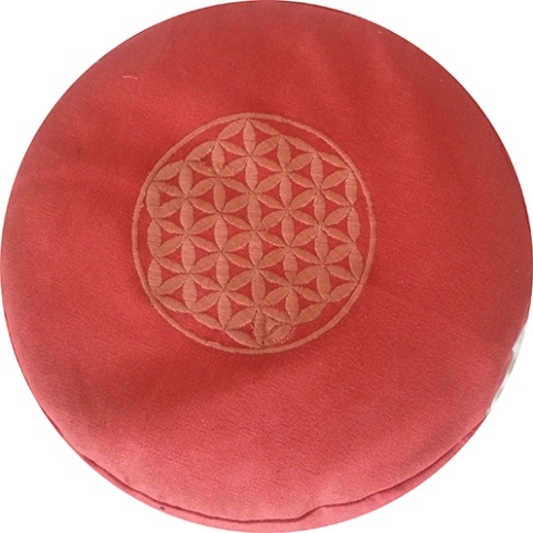 All Hdz-415-04-Zafu Cushion Round Embroidered With Buckwheat Filling