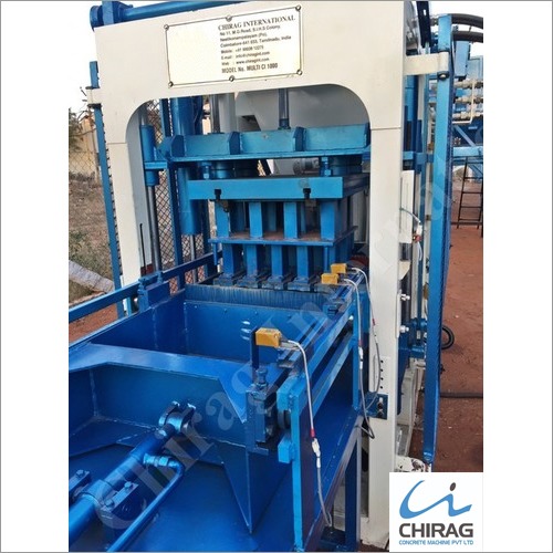 Chirag High Grade Block Machine - Hydraulic Pressure, Blue Color | Automatic Operation, 1-Year Warranty, Patented Design