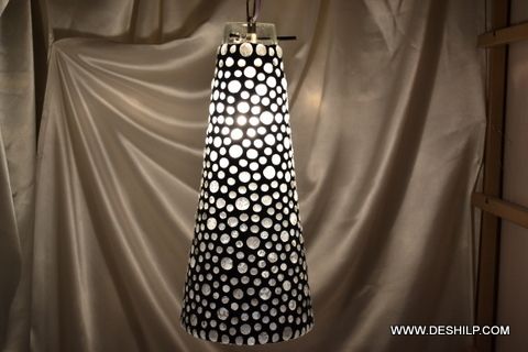 Black & White Mosaic Wall Hanging Lamp