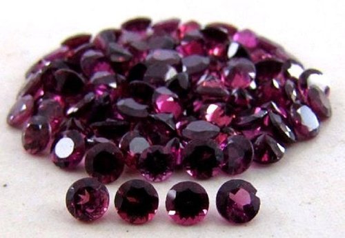 6mm Natural Purple Rhodolite Garnet Faceted Round Gemstone