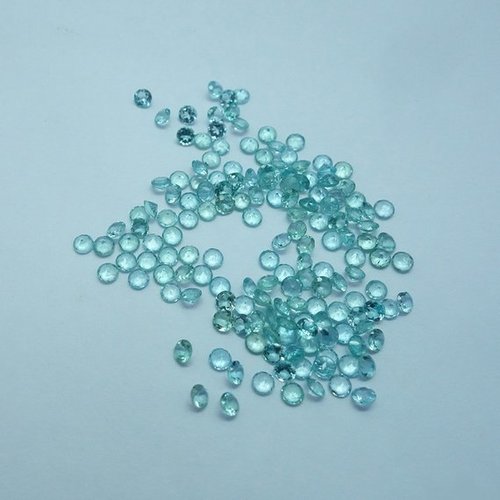 2.5mm Natural Blue Apatite Faceted Round Gemstone