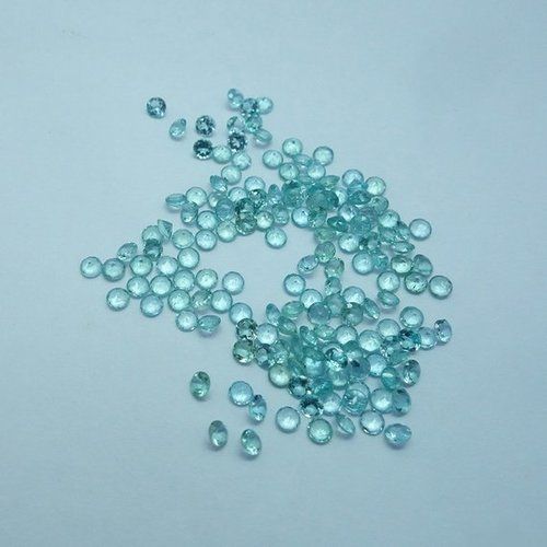 2.25Mm Natural Blue Apatite Faceted Round Gemstone Grade: Aaa