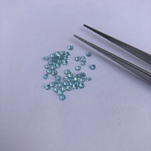 2.75mm Natural Blue Apatite Faceted Round Gemstone