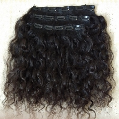 Natural Curly Clip in Hair single drawn hair