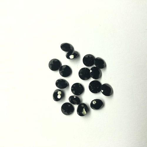 2.5mm Natural Black Spinel Faceted Round Gemstone