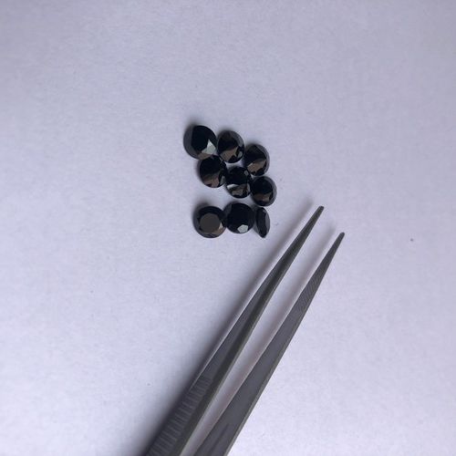 3mm Natural Black Spinel Faceted Round Gemstone Grade: Aaa