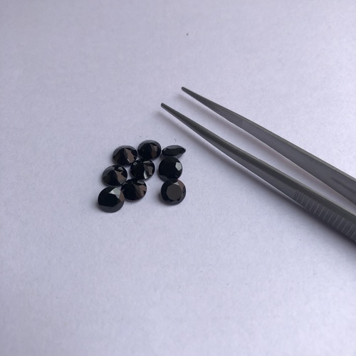 3mm Natural Black Spinel Faceted Round Gemstone