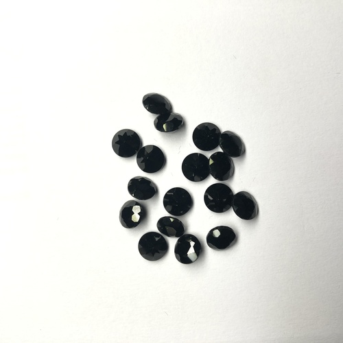 3.5mm Natural Black Spinel Faceted Round Gemstone