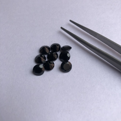 4mm Natural Black Spinel Faceted Round Gemstone 4mm Natural Black Spinel Faceted Round Gemstone