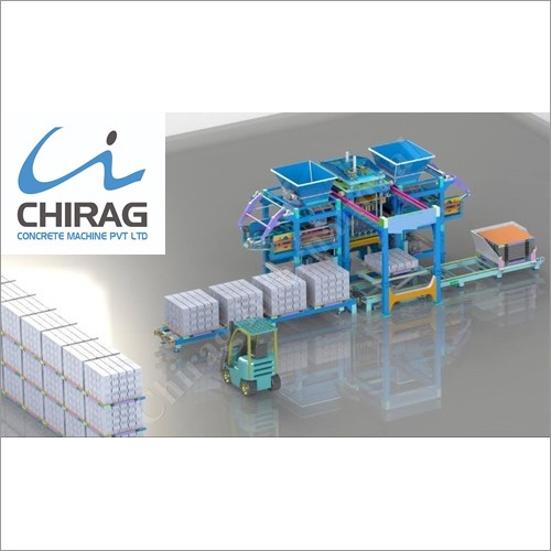 Chirag Powerful Performance Concrete Block Machine - Hydraulic Pressure, Blue Color, Automatic Operation | High Efficiency, Durable Finish, Reliable Service Life