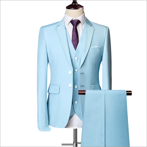 Mens 3 Piece Plain Formal Suit