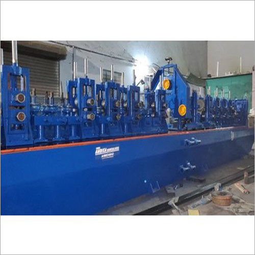 SS Tube Mill Machine - 5 kg Coated Surface Treatment Automatic Operation in Blue Color