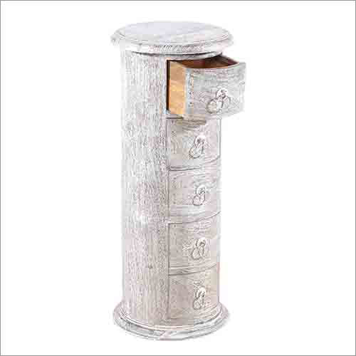 Wooden Cylindrical Chest Drawer