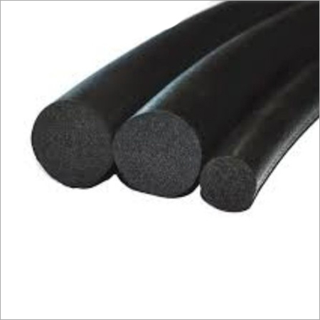 Natural Sponge Black Colored Rubber Cord