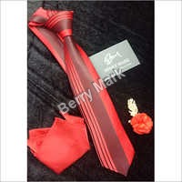 Men's Ties - Silk Material, Modern Style, Red Printed Design | Easy To Use Elegance