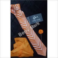 Printed Mens Silk Ties - Color: Yellow