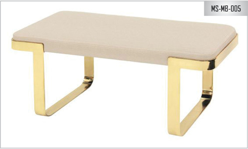 Cream Metal Sofa Benches