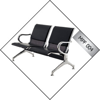 Public Seating Chair - Stainless Steel, 15-35 kg Weight | Durable, Water Resistant, Traditional Indian Style, Black & Silver Color