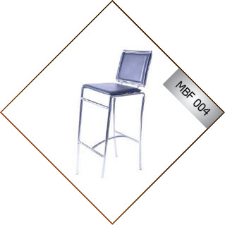 Silver & Black Bar Chair