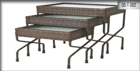 Outdoor Table - Traditional Indian Style, Durable Brown Appearance