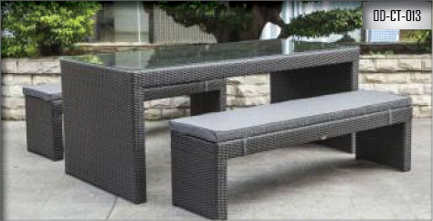 Black Outdoor Centre Table