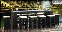 Black & White Outdoor Bar Set