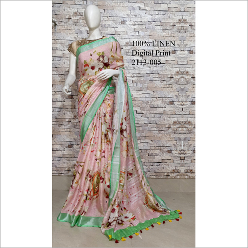 Ladies Designer Saree - Silk Crepe, Multi Color Printed Pattern | Comfortable for All Seasons, Eye-Catching Design