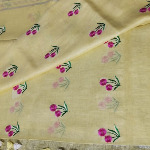Ladies Printed Handloom Saree - Silk Crepe Fabric, Multi Color Design, Embroidered Pattern for Summer and Winter Ceremonies - Perfect for Parties