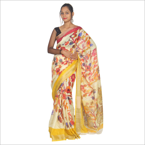 Multi Color Ladies Cotton Printed Saree