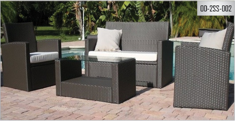 Black Outdoor Two Seater Sofa