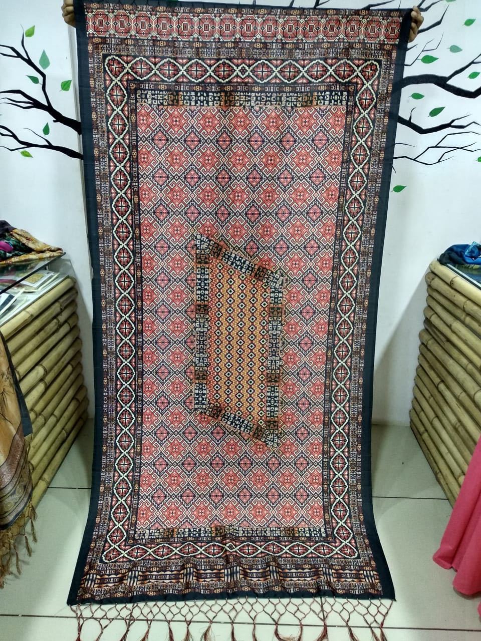 Digital Printed Asam silk Dupatta Fabric