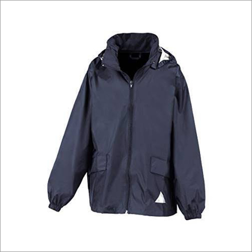 Black And Also Multi Color Plain Windcheater Jacket