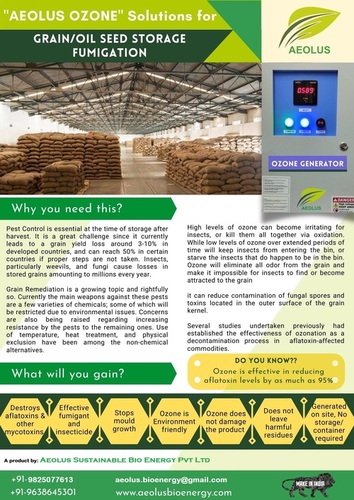Grain & Oil Seed Storage Fumigation with Ozone by Aeolus