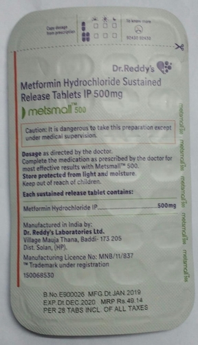 Metformin hydrocloride sustained release tablets