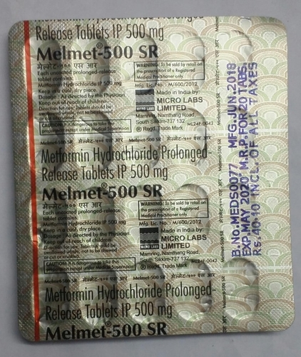 Metformin hydrolcloride prolonged release tablets
