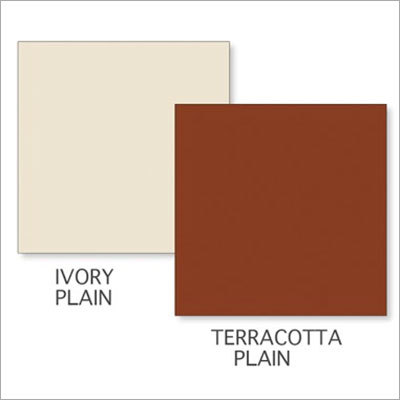 Square Edge Ivory Plain-Terracotta Plain Tile