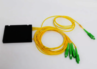 Single Mode Fiber Splitter 1 X 4 PLC Fibre Optic Splitter With G652D G657A1 G657A2 Fiber Optic Cable