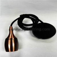 Aluminium Light Socket With Cord - Aluminum, Copper, Pvc, 20x17cm, Copper Color, E27 Socket, 10a 250v | Durable, Easy Install, Stylish Design, Reliable