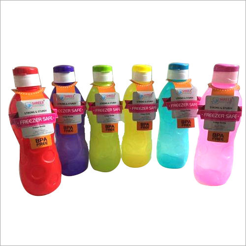 Fridge Plastic Bottles - Plastic, 1000 mL, Multicolor | BPA Free, Leak Proof, Break Proof, Hygienic Food Grade Material, Freezer Safe