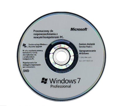 Polish Language Windows 7 Professional OEM Software With Genuine COA Key Sticker